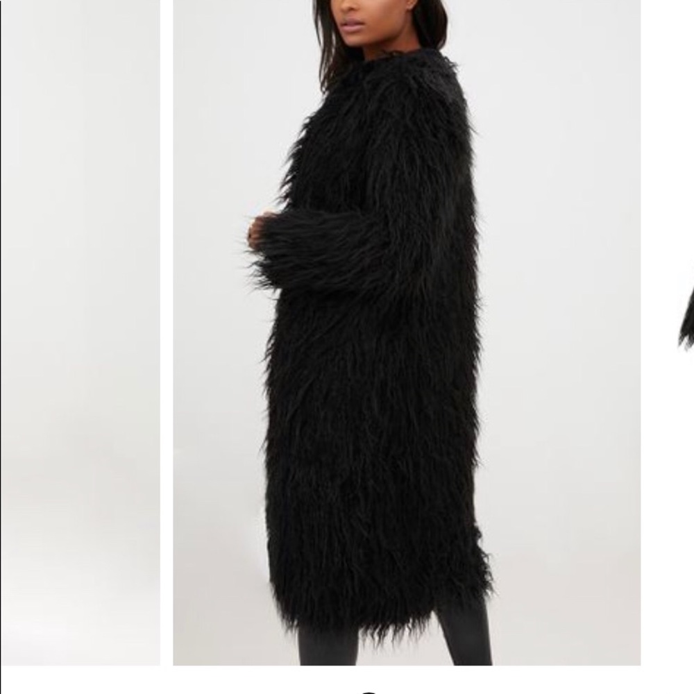 Pretty Little Thing Shaggy Longline Faux Fur Coat